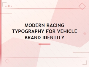 Modern Racing Typography for Vehicle Brand Identity