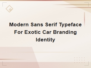Modern Sans Serif Fonts for Exotic Luxury Car Brand Identity Design